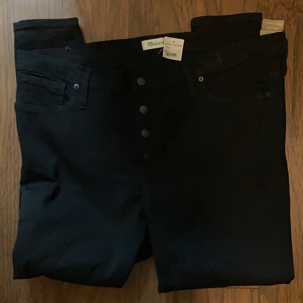 NWT Black Madewell Skinny Jeans size 35 (US 18)